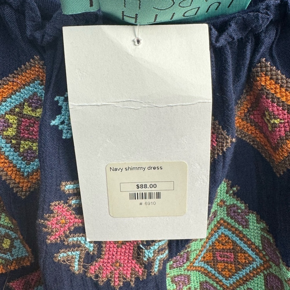 Judith March Off The Shoulder Mini Dress Size Large Blue Navy NWT - Picture 4 of 8